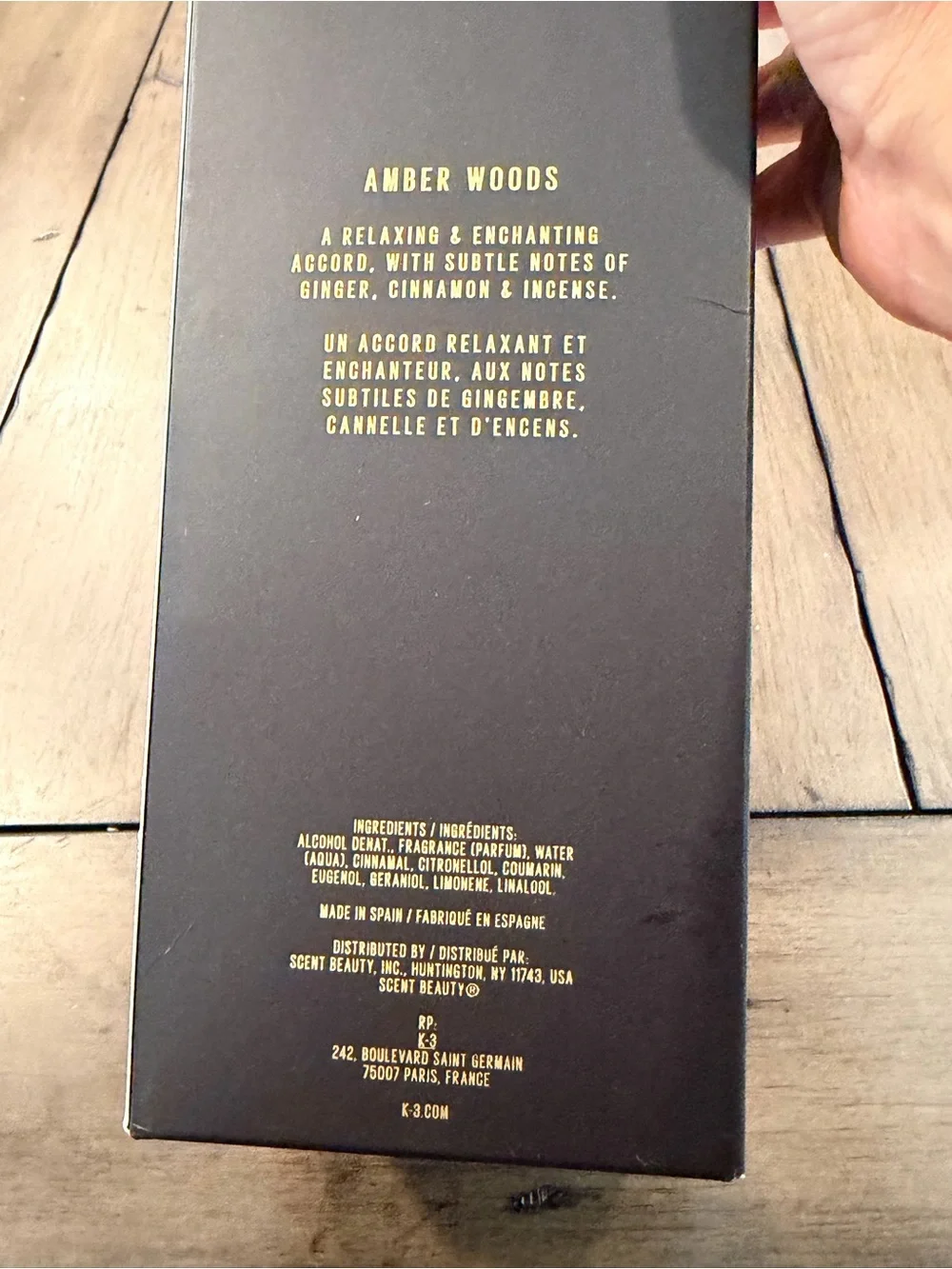 KÉ Amber Woods Reed Diffuser - Warm Woody Scent with Spiced Notes 092